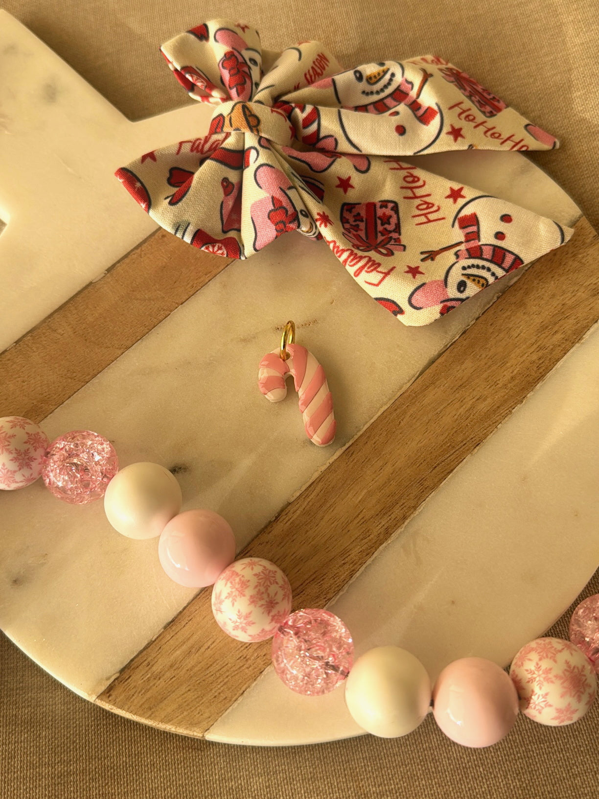 PINKmas | clay pet id tag