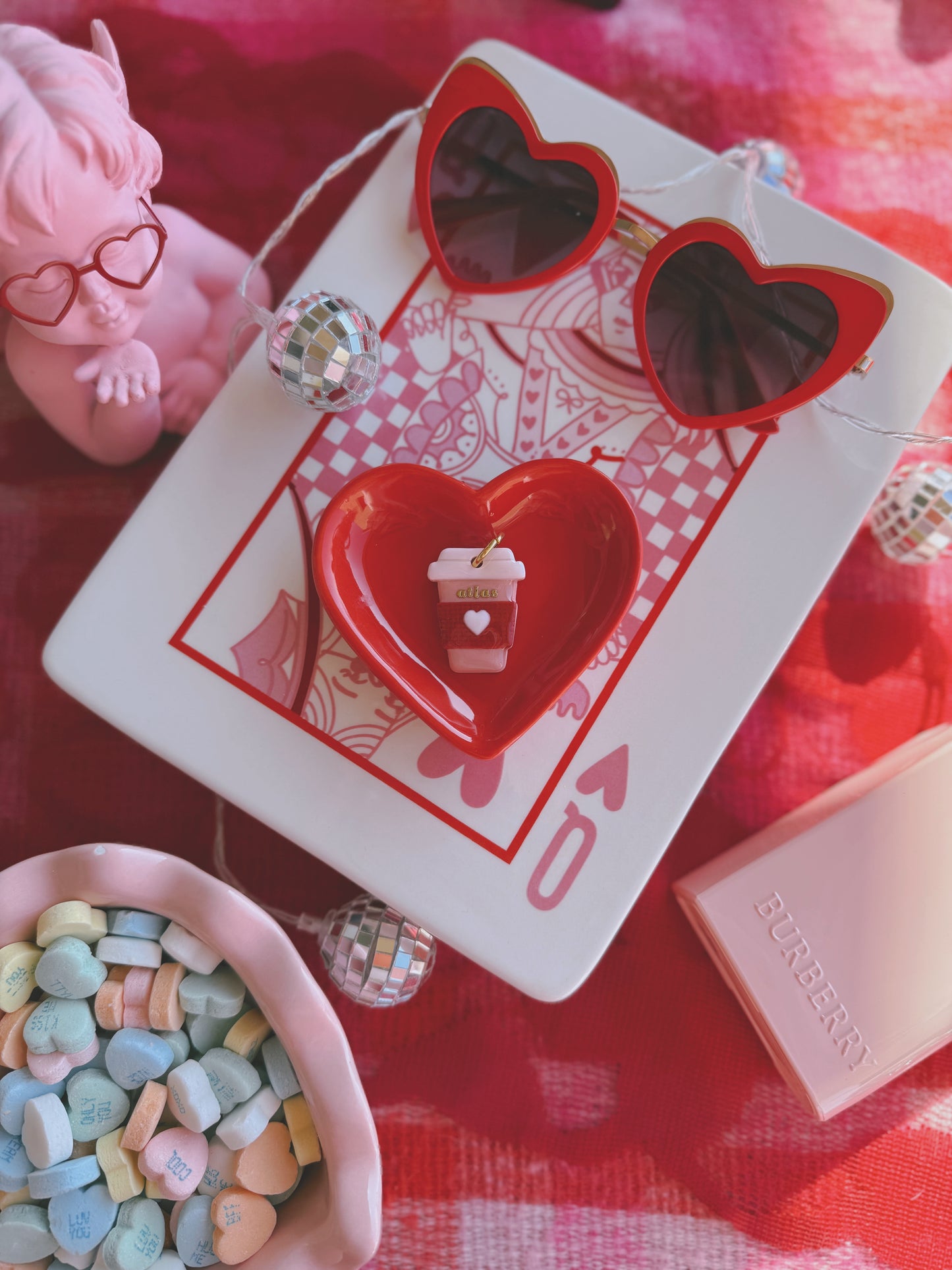 i love you a LATTE | clay pet id tag