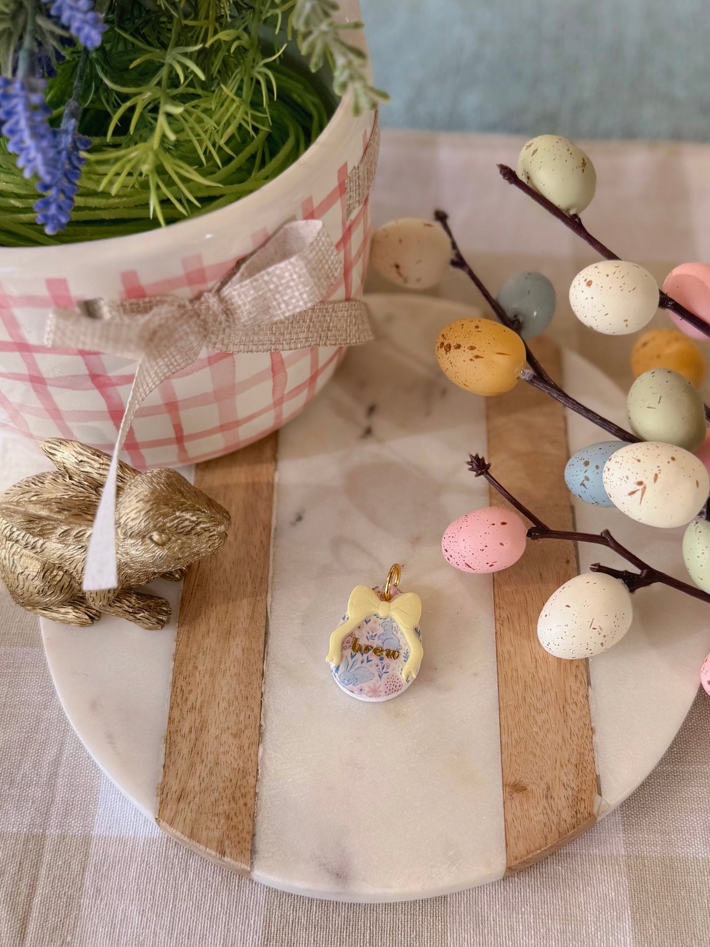 EGGstra sweet | clay pet id tag