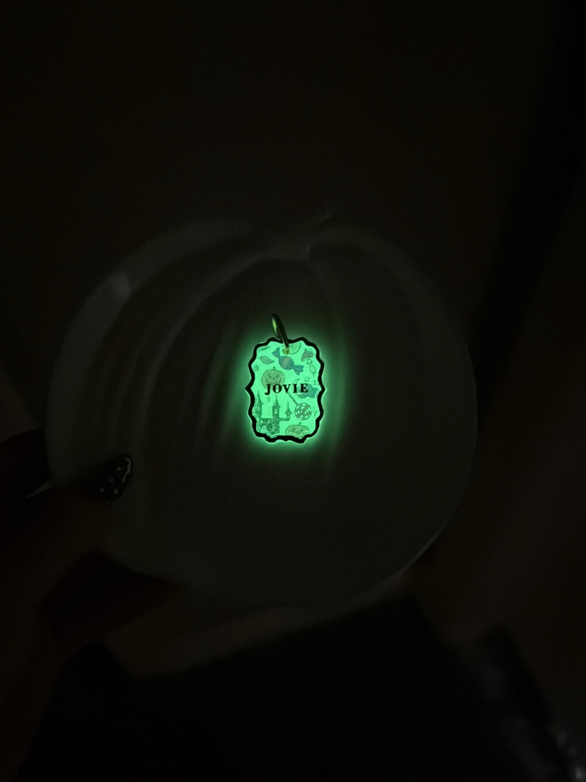 After dark | Clay pet id tag