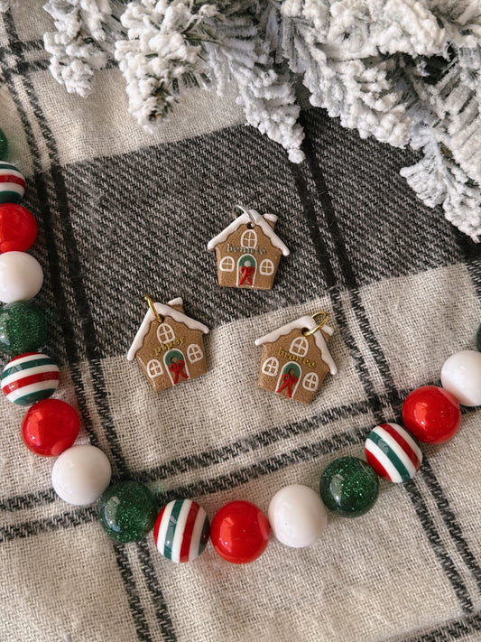 gingerbread house | clay pet id tag