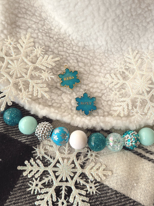 snowflake | resin pet id tag