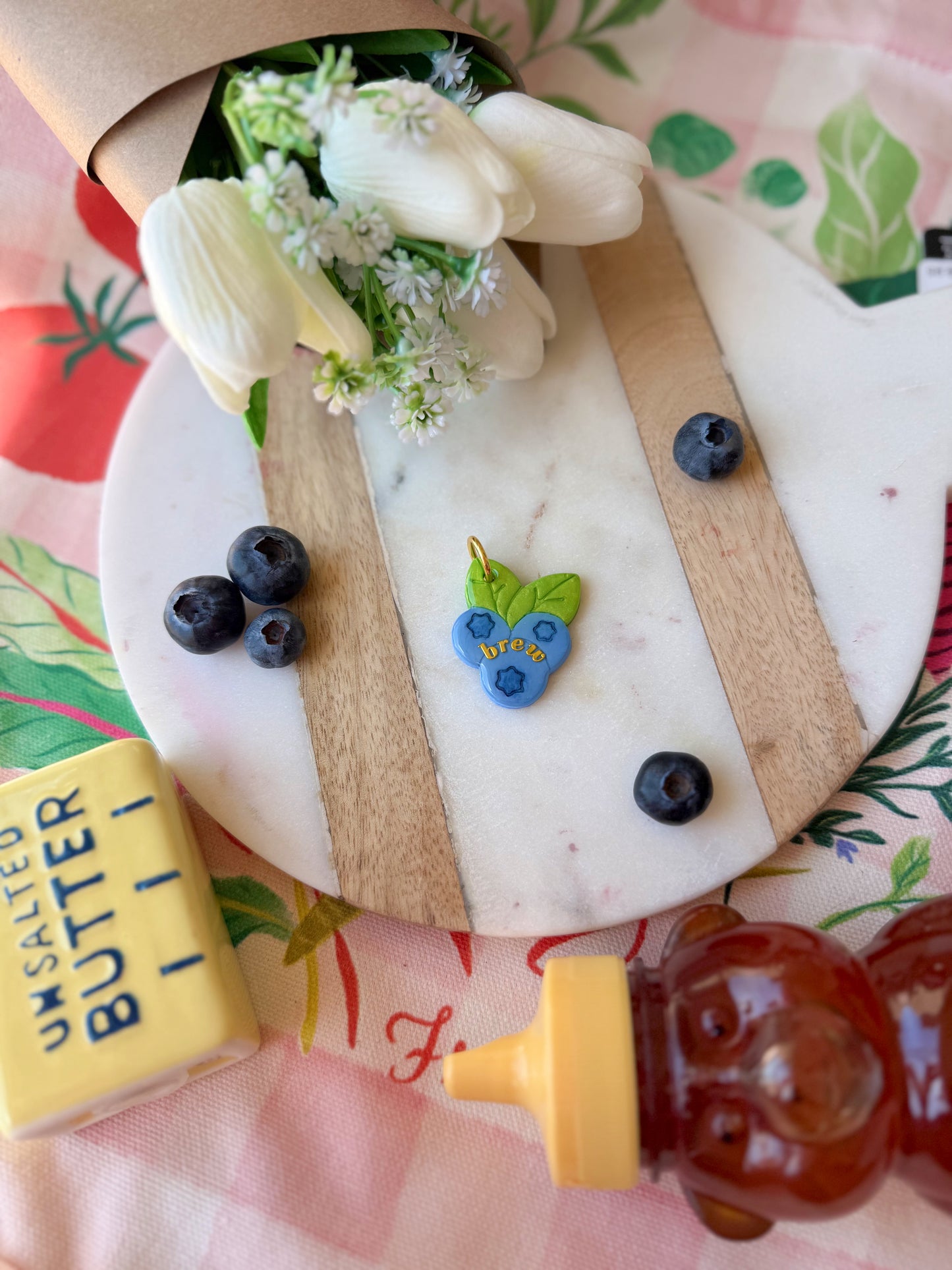 Blueberry | clay pet id tag