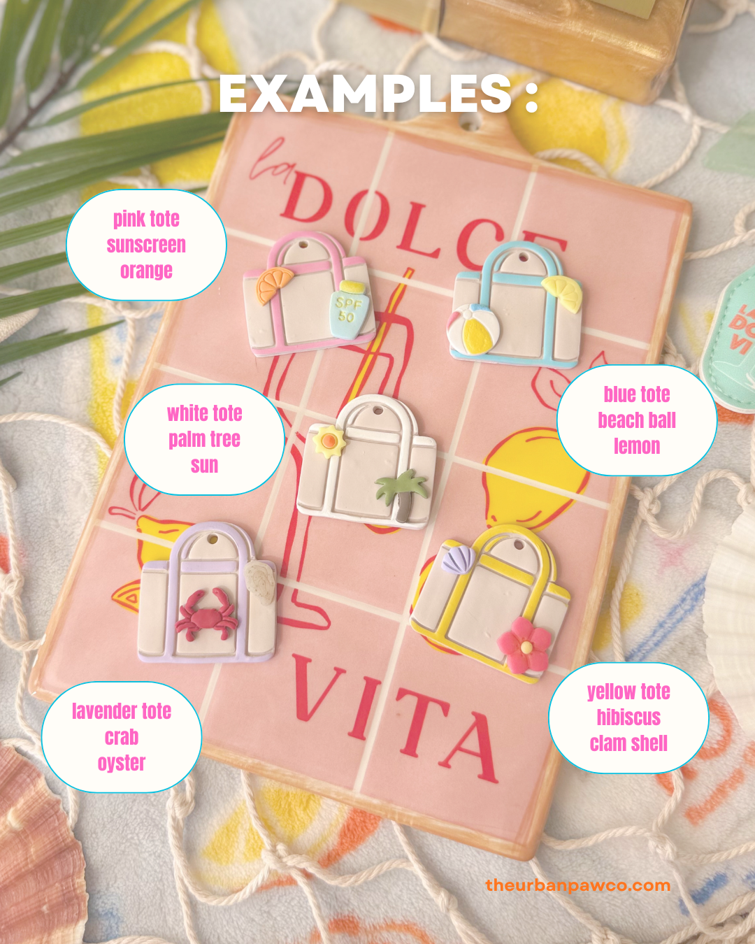 BYO tote bag | Clay pet id tag