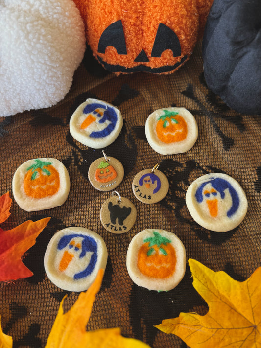 spooky cookie | clay pet id tag