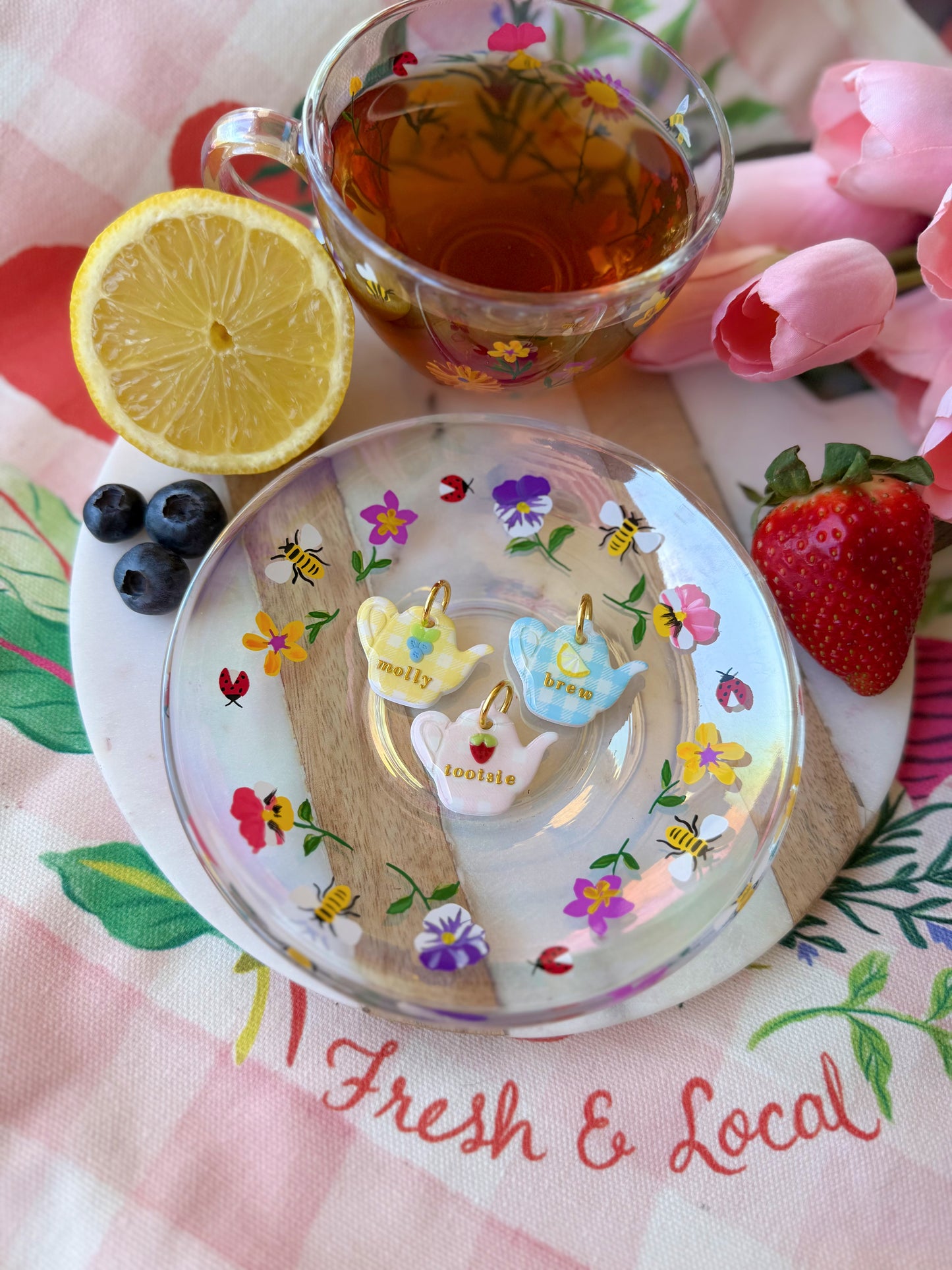 Tea pot | clay pet id tag