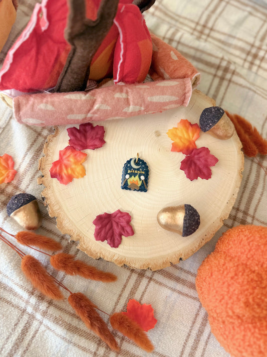 Roastin’ Mallows | Clay pet id tag