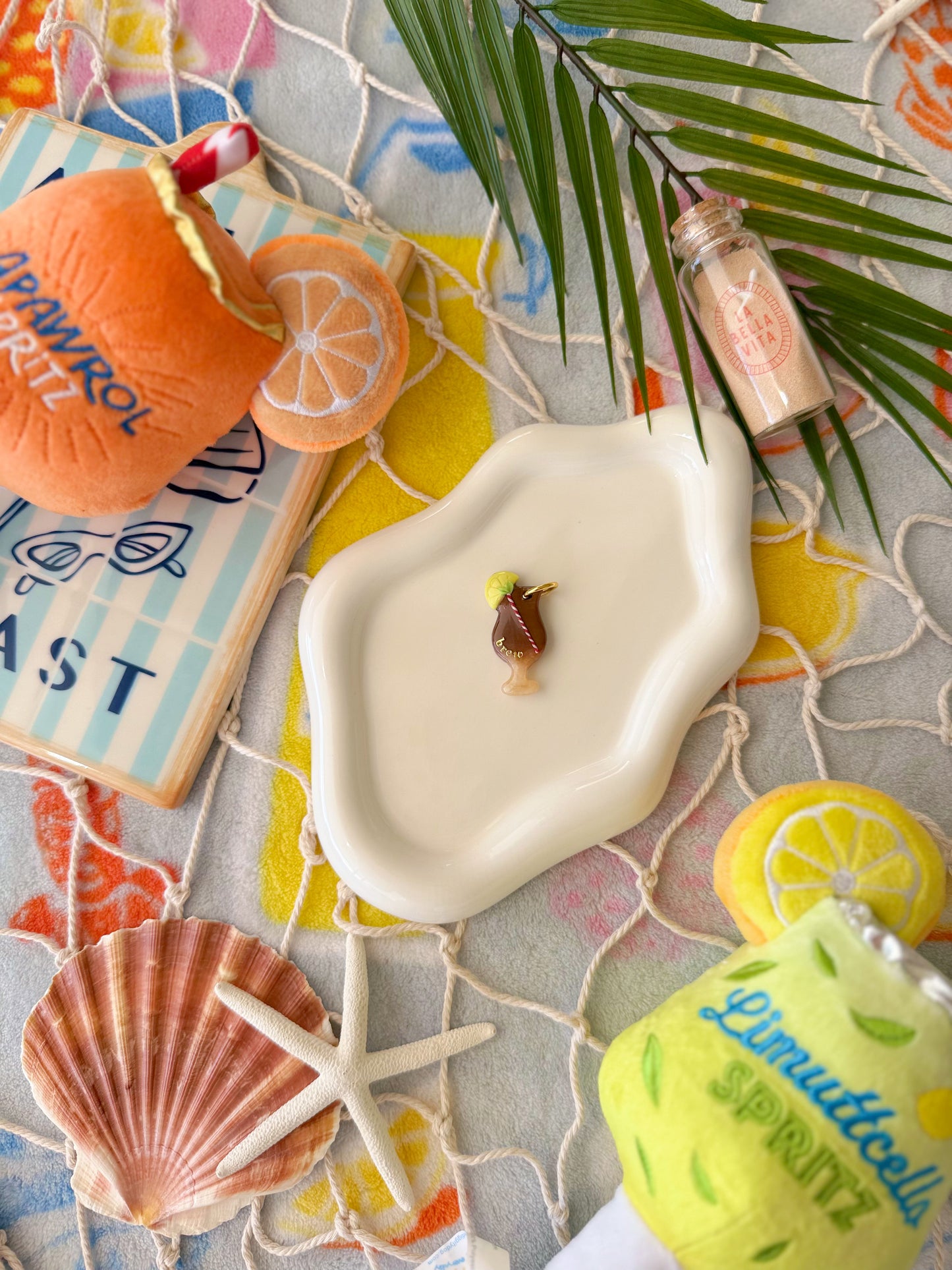 summer sips | clay pet id tag