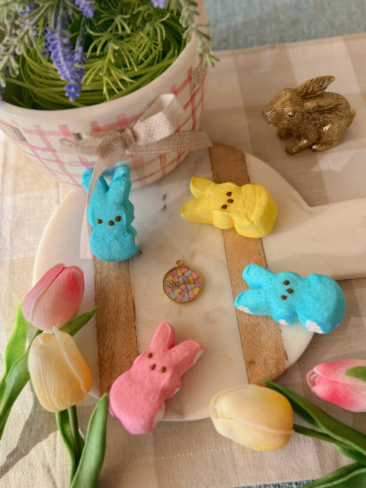 marshmallow bunny | resin pet id tag