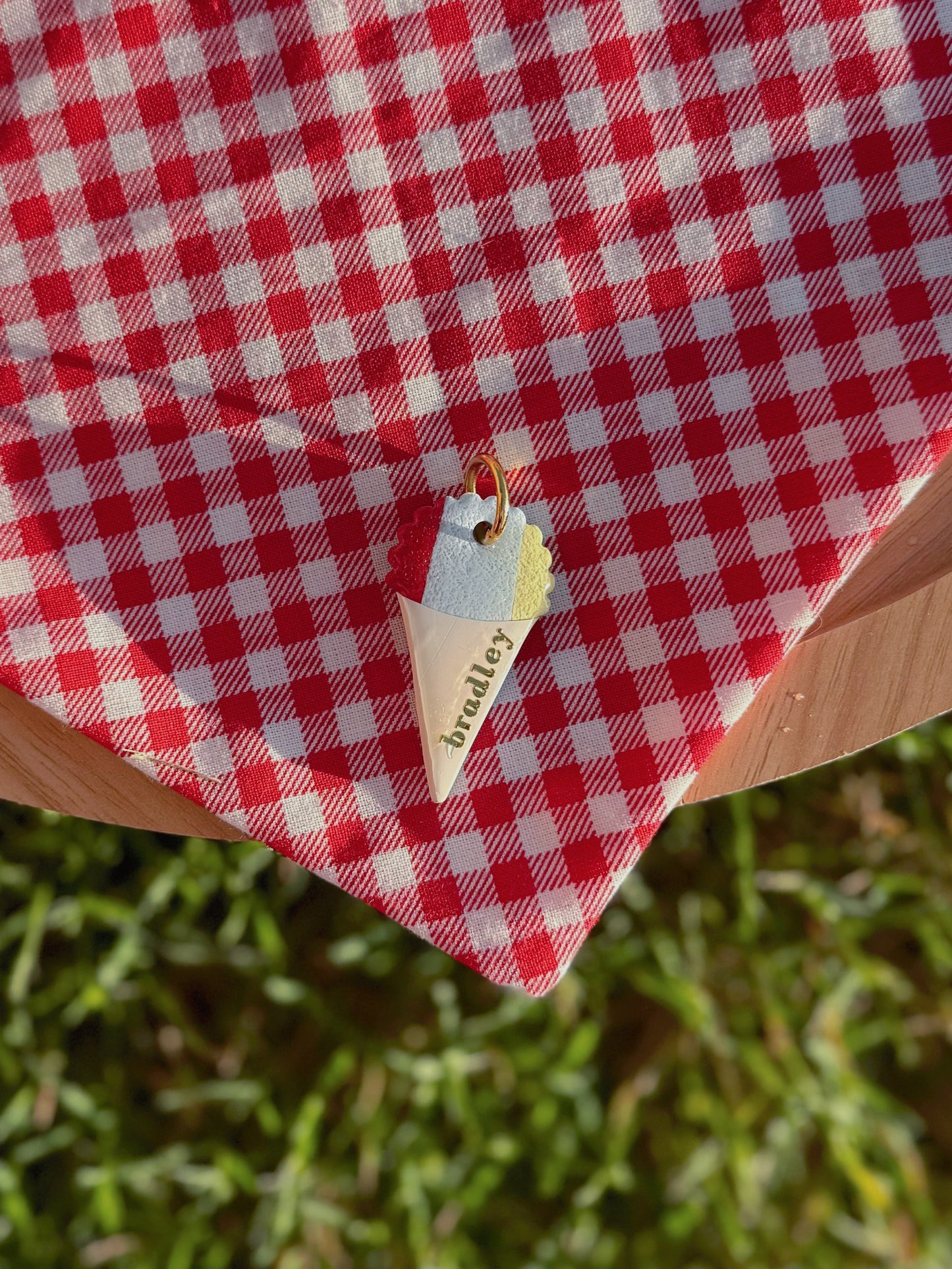 snow cone | clay pet id tag