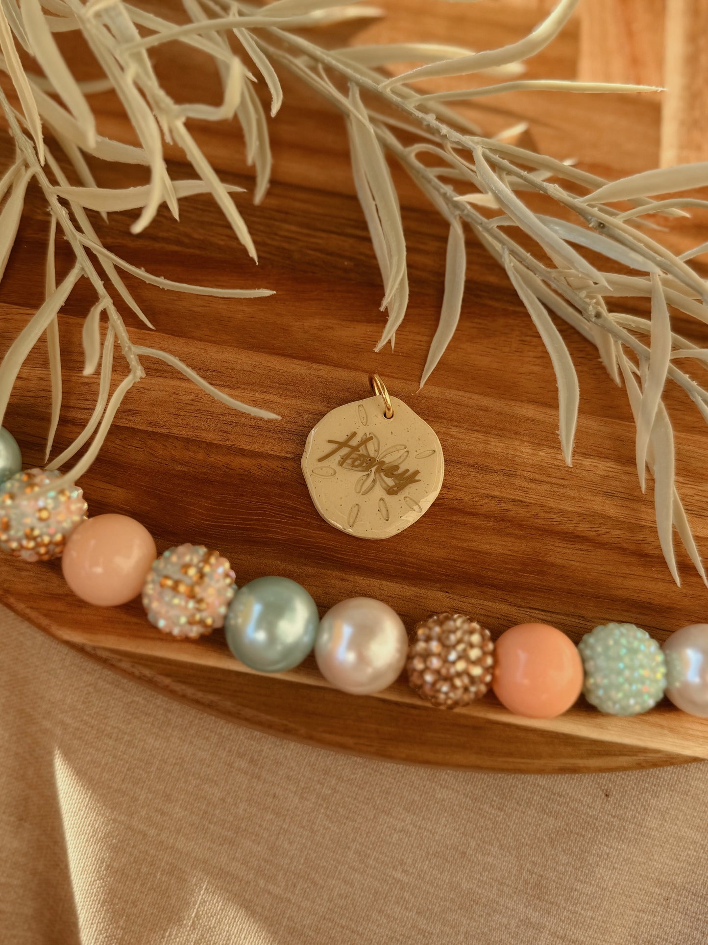 Sand Dollar | clay pet id tag