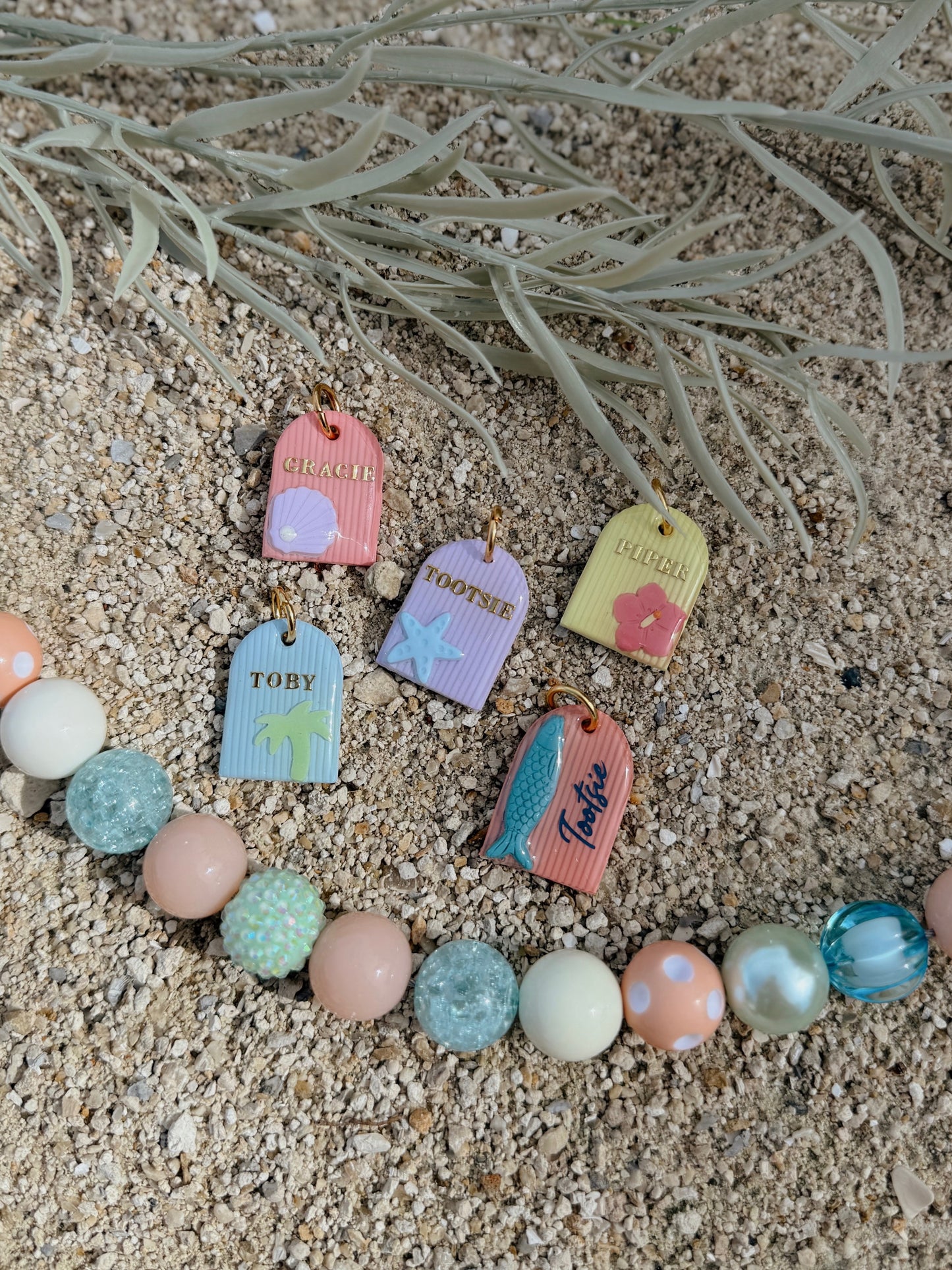 Coastal arch | clay pet id tag