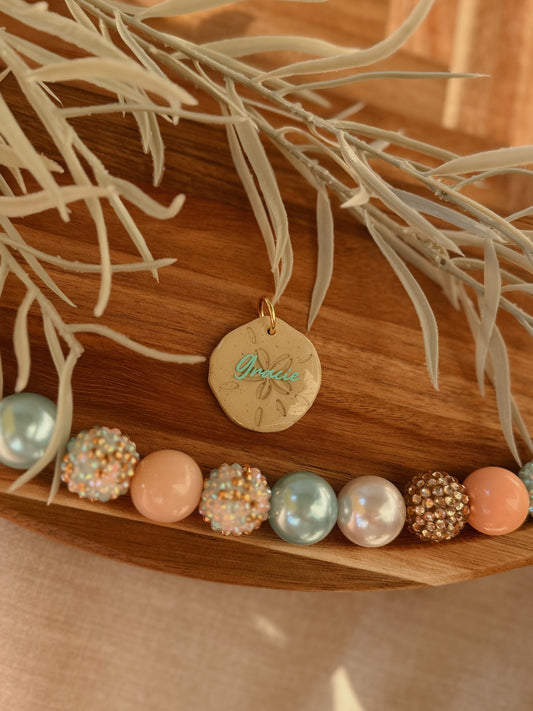 Sand Dollar | clay pet id tag