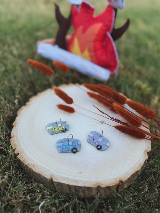 camper | clay pet id tag