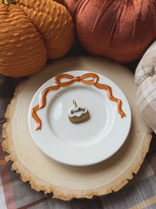 cinnamon roll | clay pet id tag
