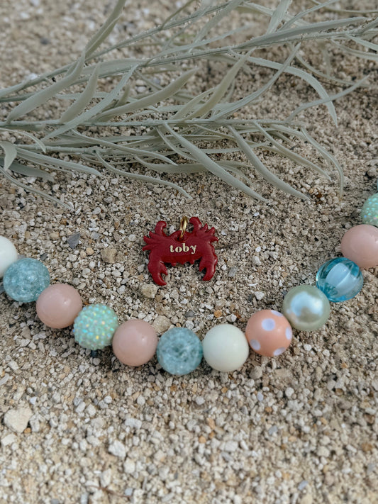 crab | clay pet id tag